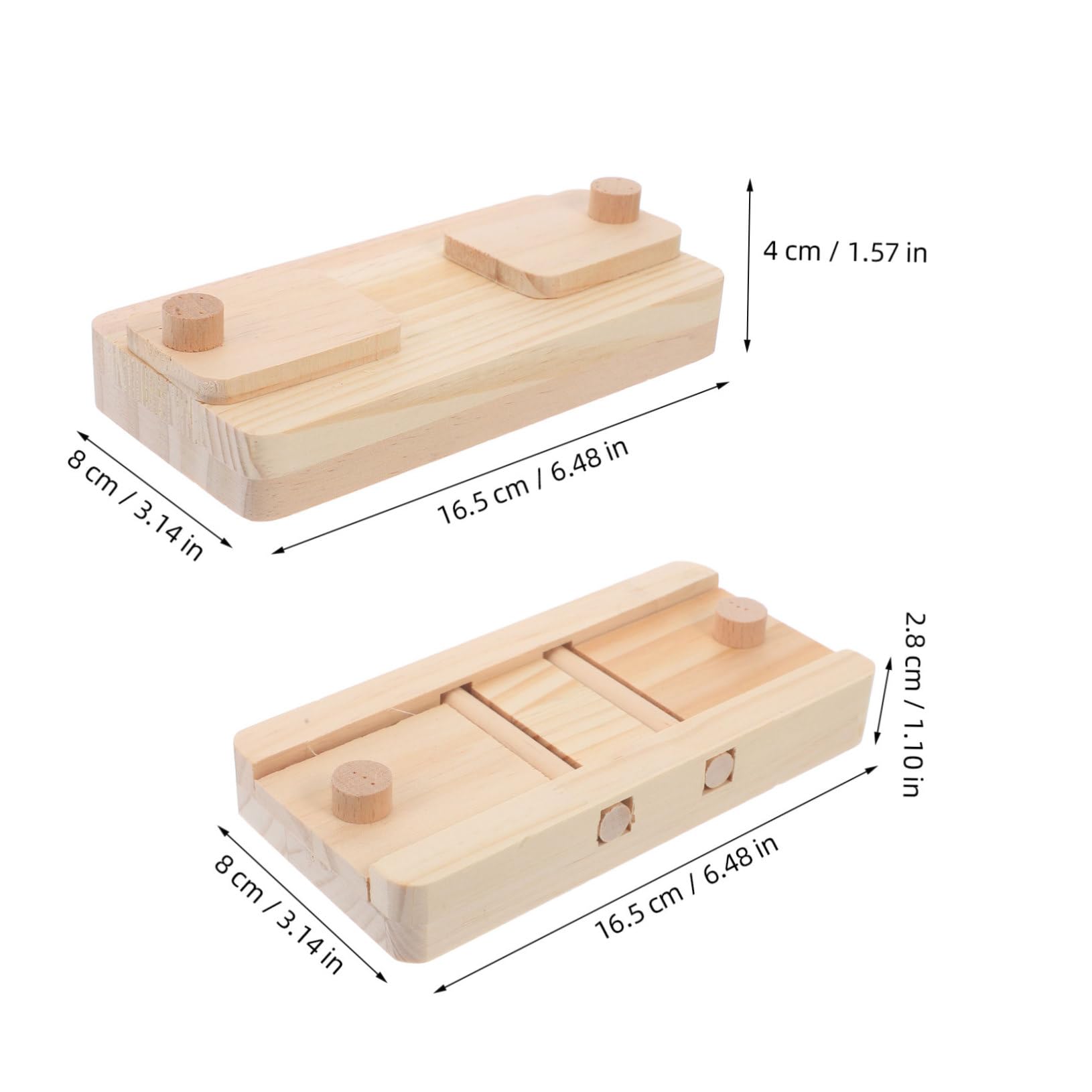 HANABASS 6piezas Madera para Hámsters Conejos y Juguetes Interactivos para Esconder Snacks y Treats para Forrajeo y Estimulación Mental