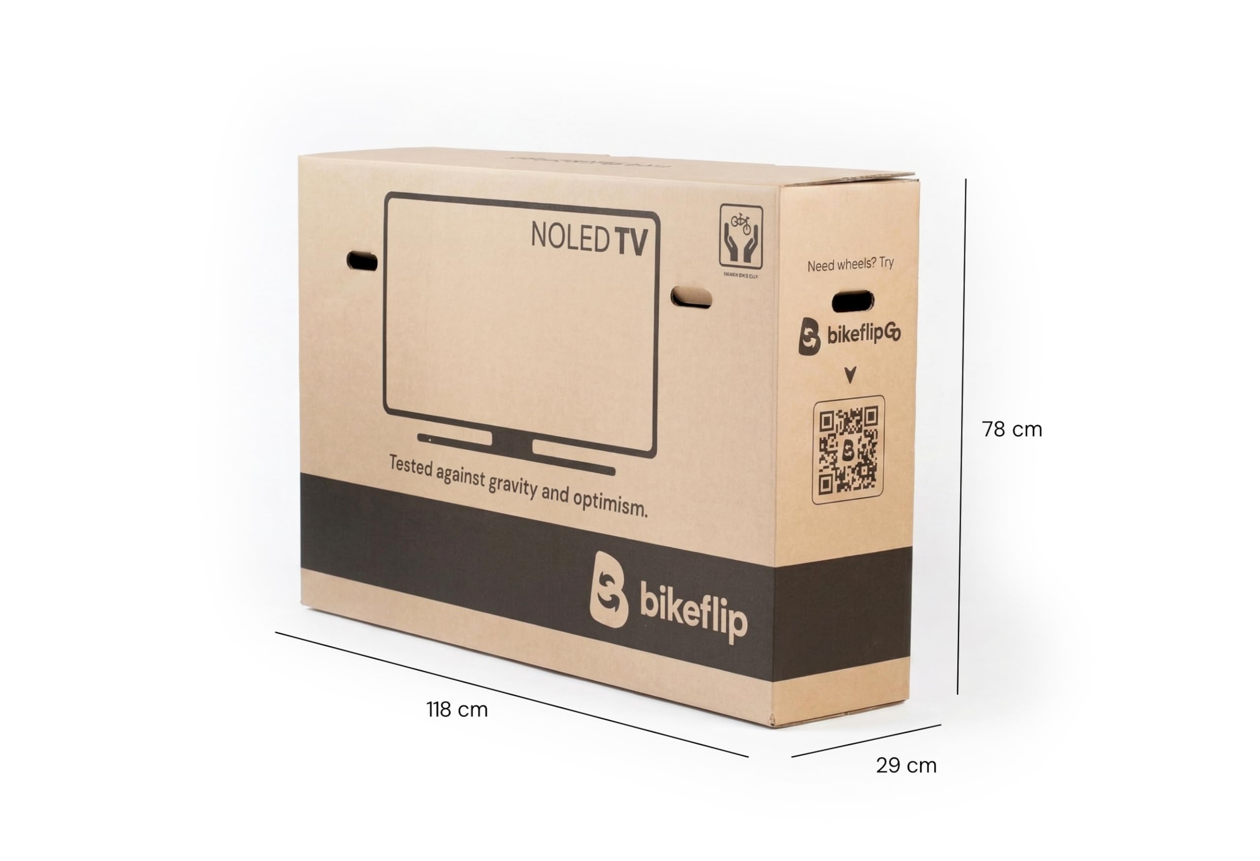 Bikeflip Caja para envío de bicicletas de carreras con montaje rápido, ideal para viajes y transporte mensajero, disponible en tres tamaños (pequeña)