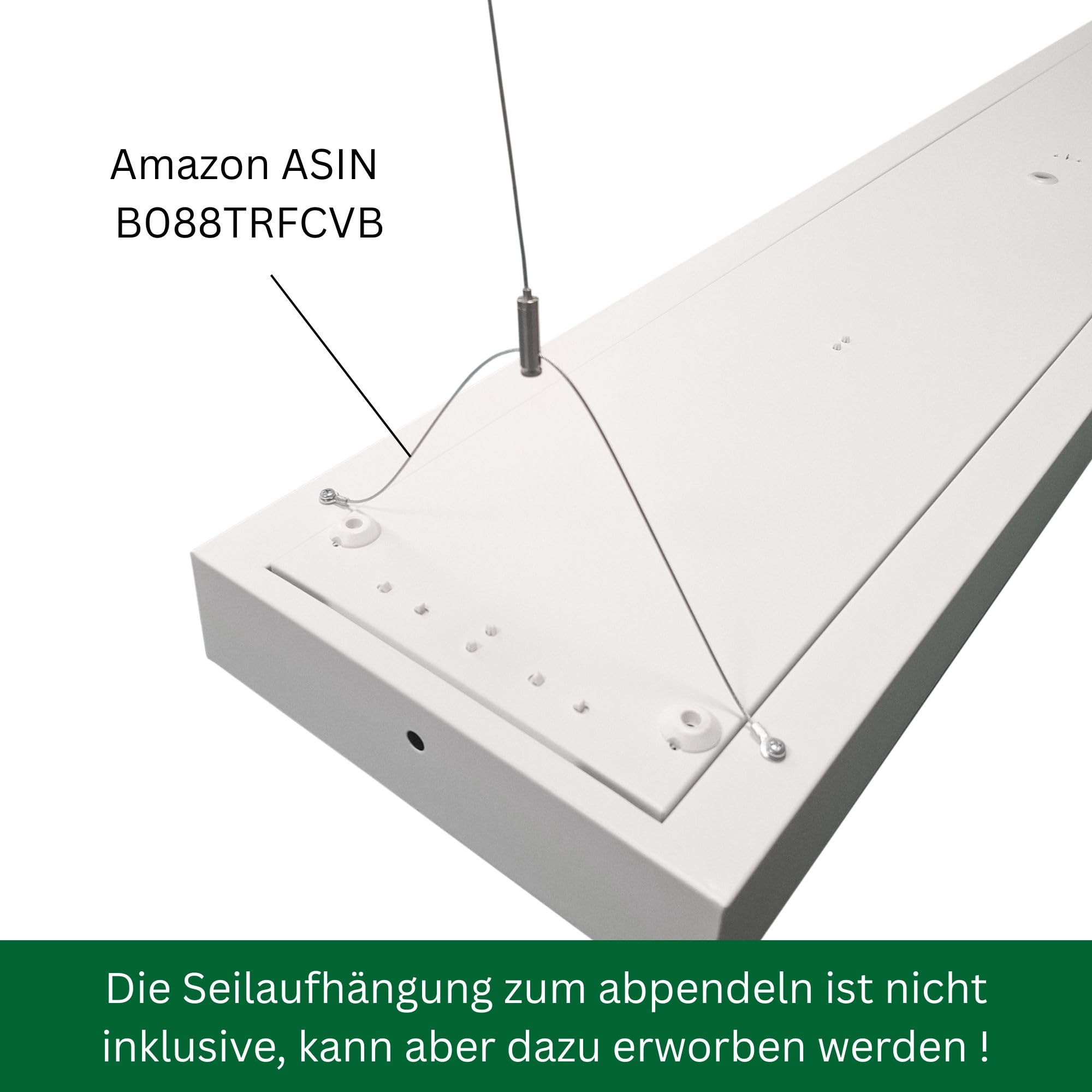 LED Aufbauleuchte 150cm 2-flammig mit 3000K LED Röhren | Mikroprismatische Abdeckung, 2 x 20 Watt 5580lm, 3000K Warmweiß, 139,5 lm/W, Büroleuchte Deckenleuchte optional Pendelleuchte