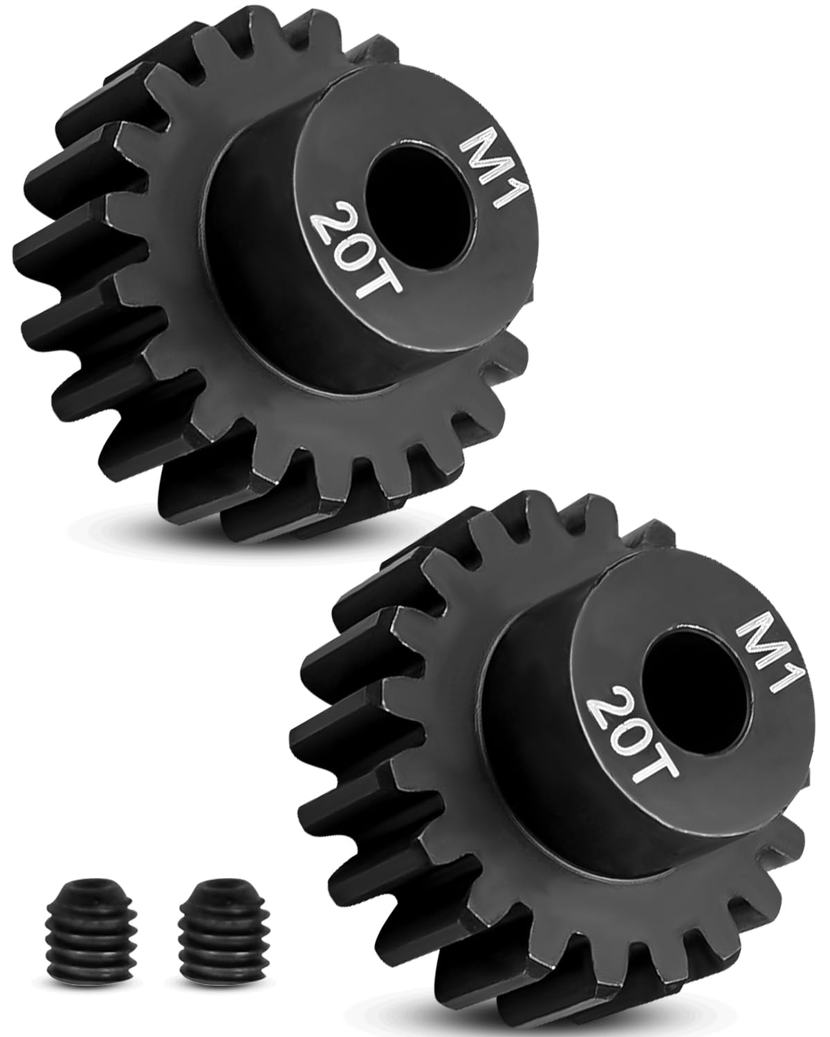 20T Motor Pinion Gear Fit for Traxxas 1/5 X-Maxx XMAXX 6S 8S 1/6 XRT 1/10 EREVO 2.0 Maxx, Hardened Steel Upgrade Parts