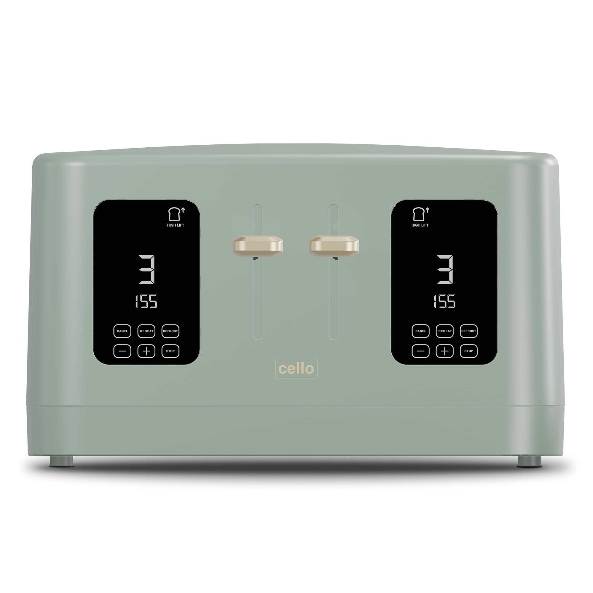 Cello Digital 4 Slice Toaster With Toast Timer1600WDigital Control PanelWide Slot7 Browning LevelsAuto Stop from B&Q