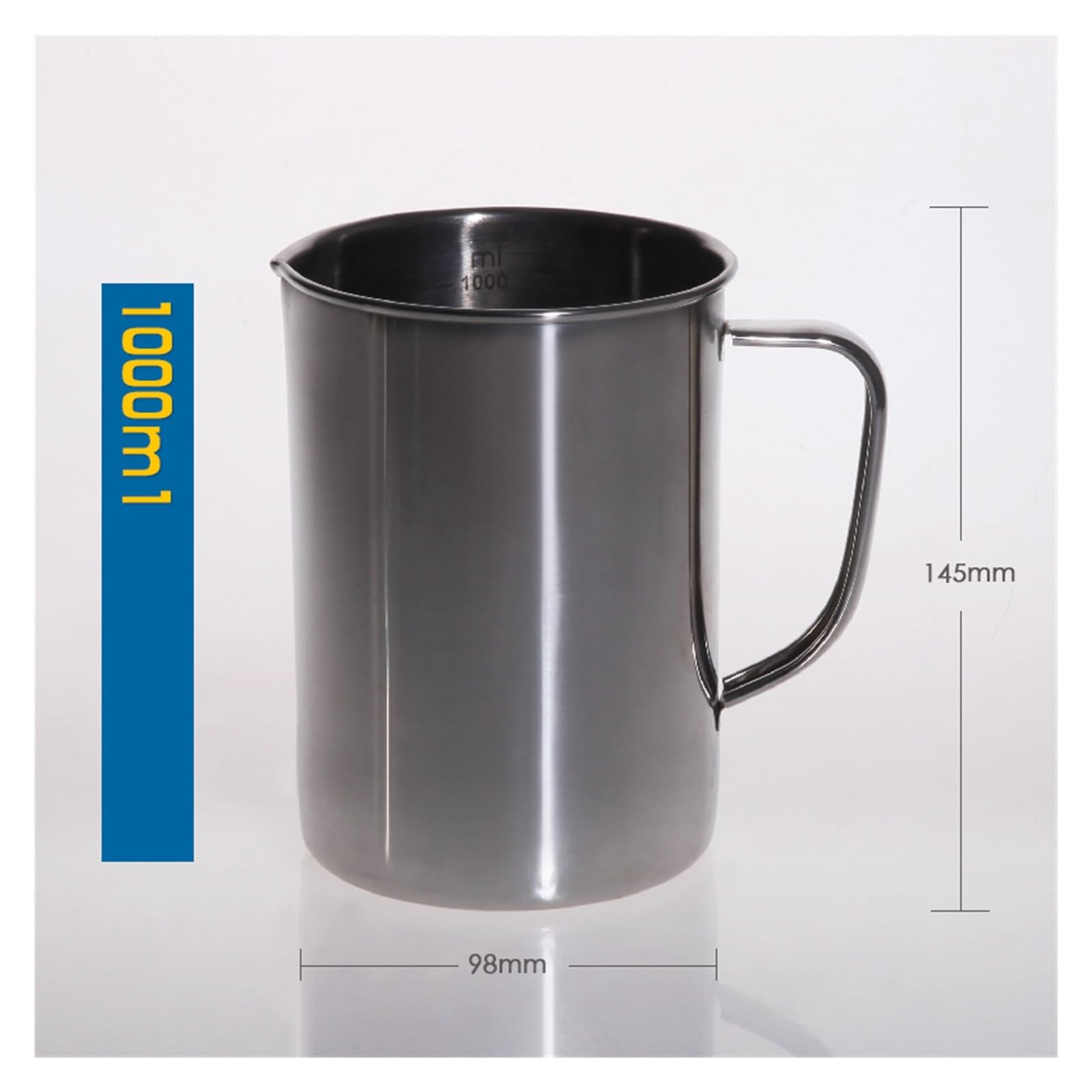 Run Ken Vaso Medidor De Acero Inoxidable Con Mango Vaso Graduado Equipo De Laboratorio O Utensilios De Cocina(500ml)