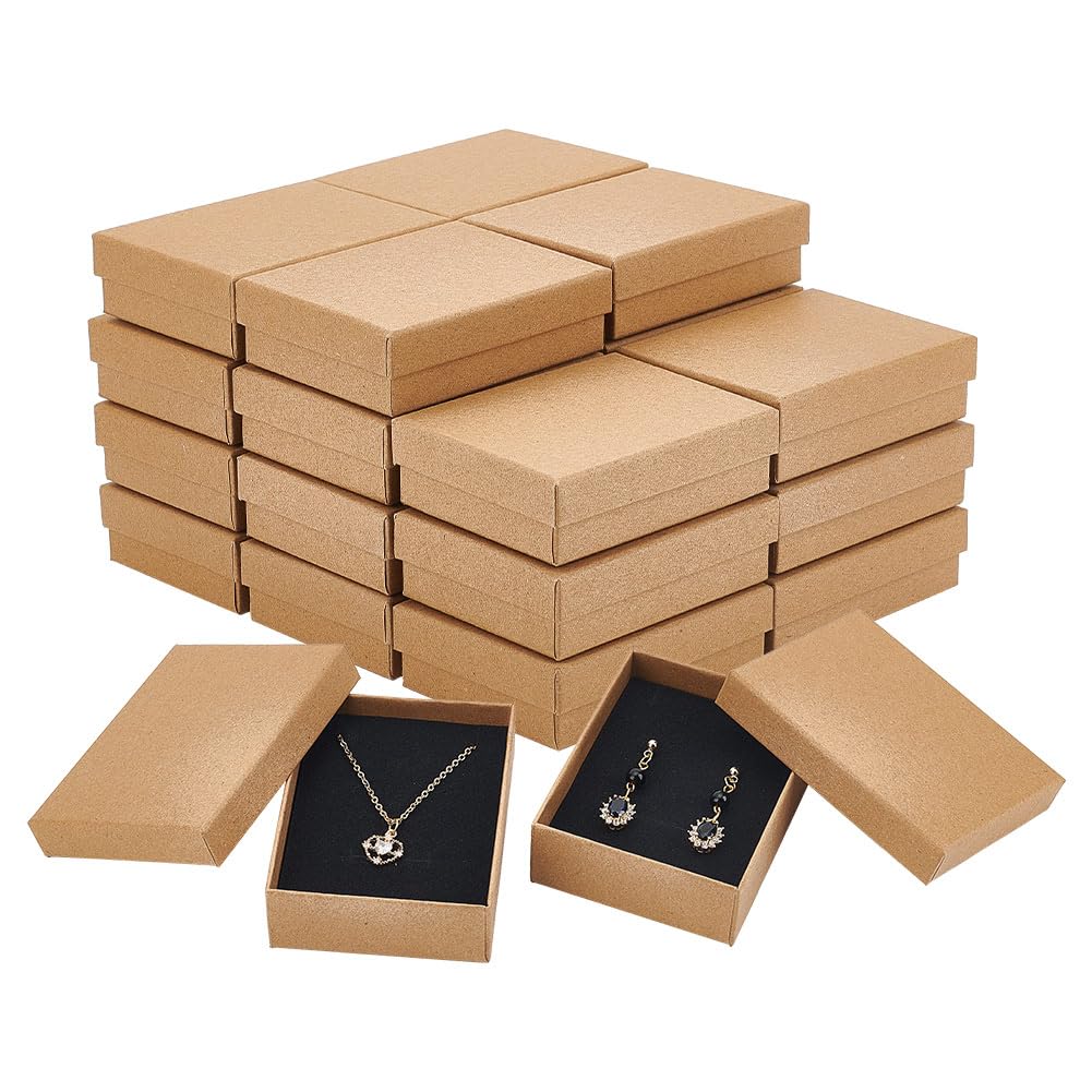 Boîtes à bijoux de carton 9x7cm BENECREAT : coffrets pour ranger et protéger bagues et colliers