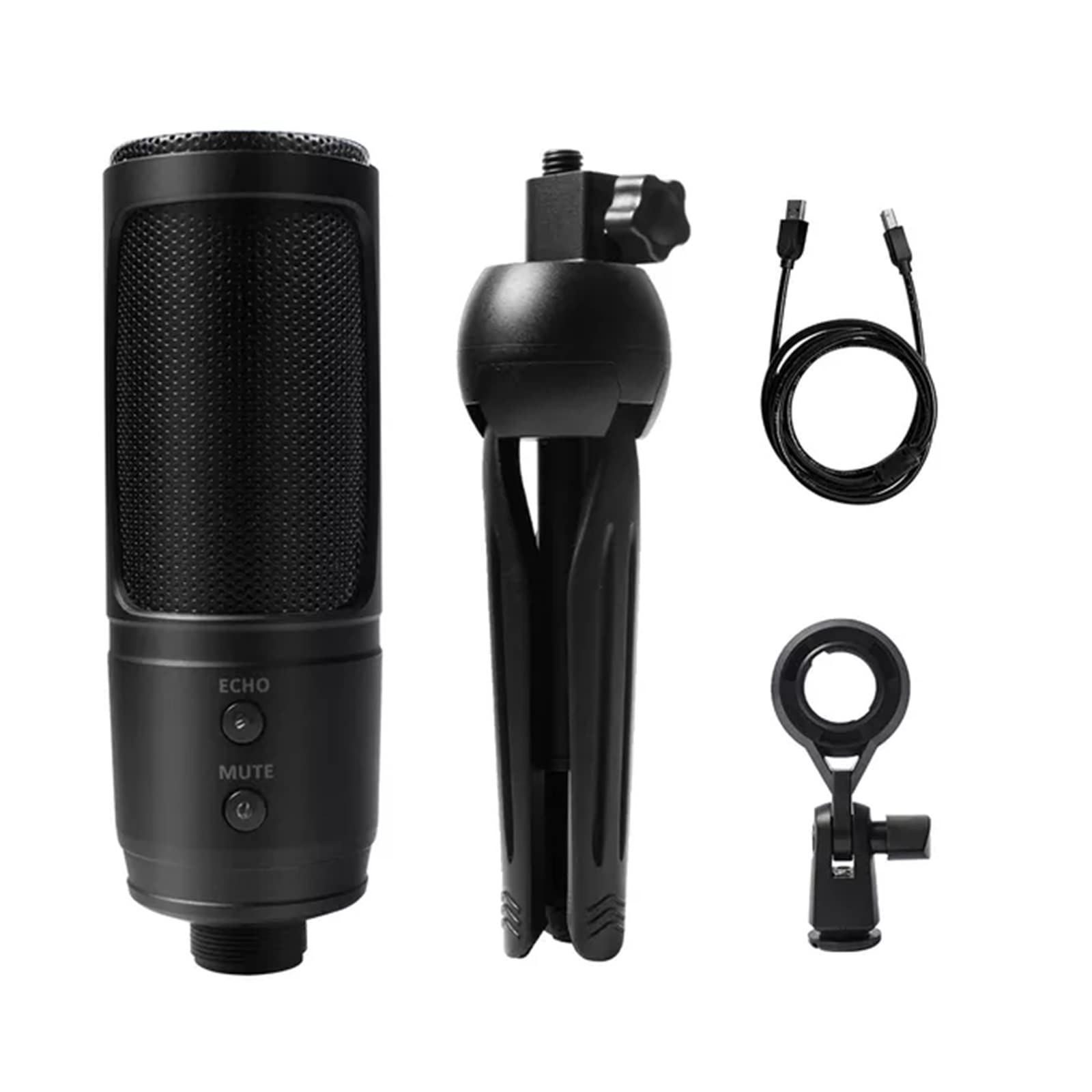 Kompatybilny z mikrofonami do gier Zestaw mikrofonu pojemnościowego USB ze statywem z funkcją wyciszenia echa do strumieniowego przesyłania podcastów komputera PC Mac Studio