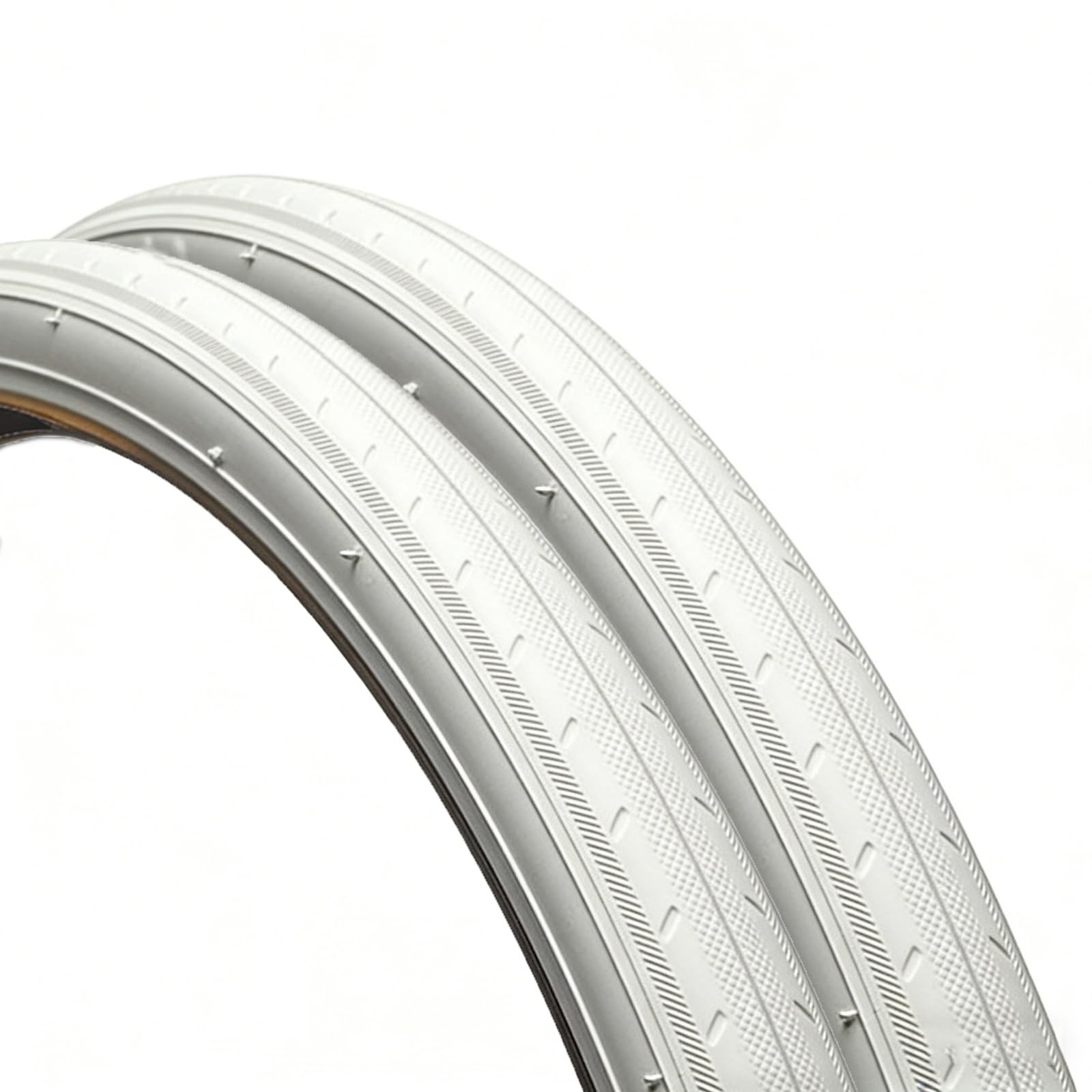 2PC 700x23C Vibrant Colored Bicycle Tires 8 Colors 700/23C Wear Resistant 700 23 C for Road City Bike(WHITE,Tire)