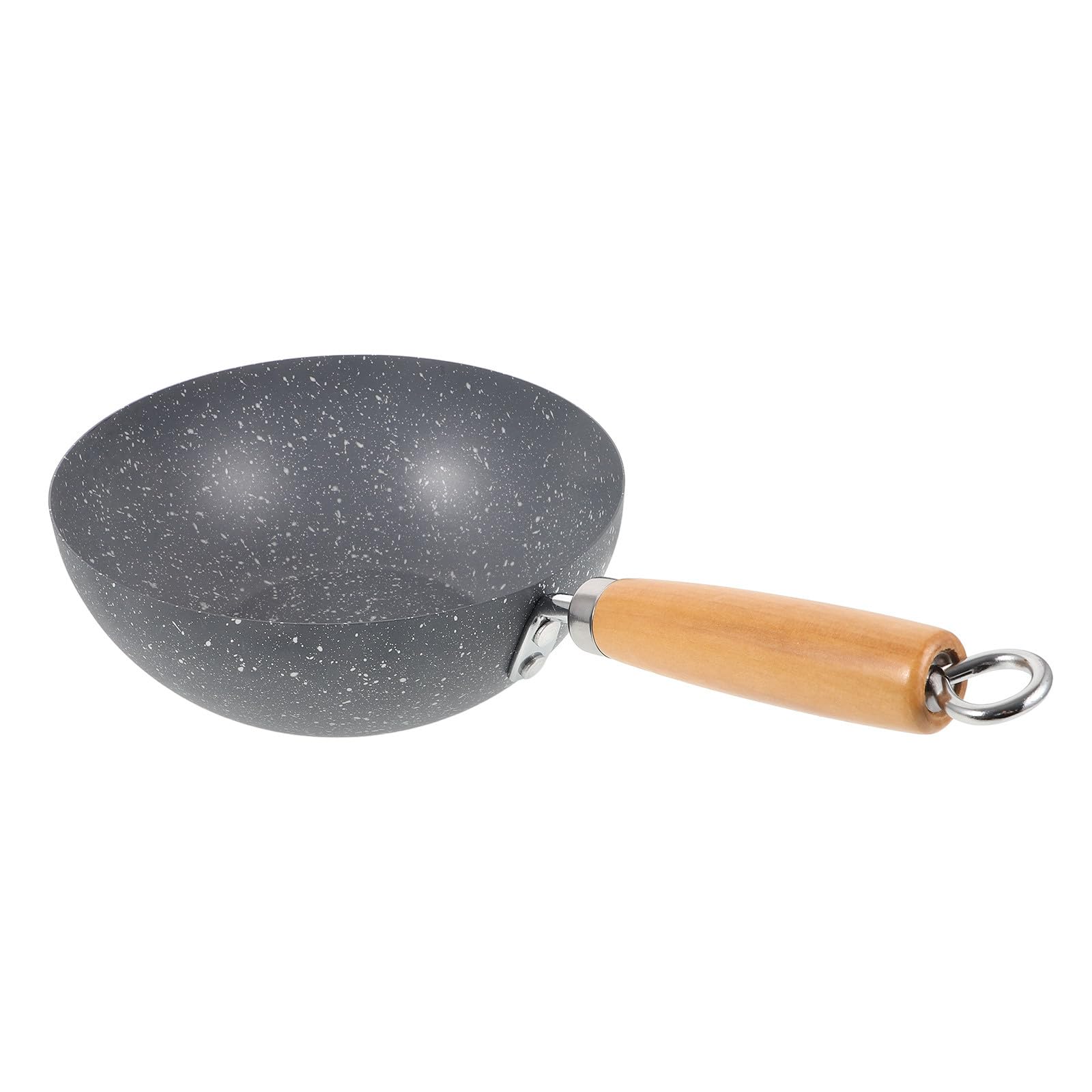 Petit wok antiadhésif en fer inoxydable avec chauffage uniforme pour cuisine quotidienne