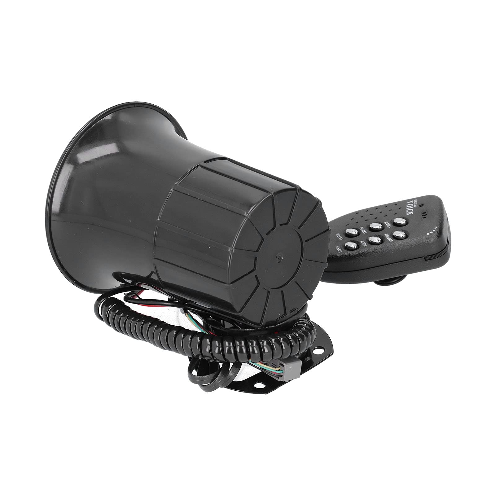 Megafono per Auto, 12V 500W 120db Corno Modificato 6 Suoni di Avvertimento Suono di Avvertimento Tweeter Altoparlante Adatto per Camion Antincendio per Auto
