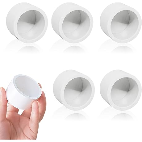 Premium 2 Inch PVC Pipe End Caps (6 Pack)
