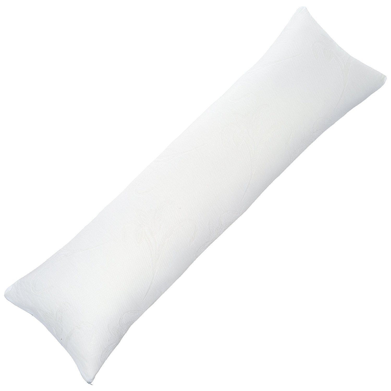 Dulce Lino New Bolster Pillow Case Cover & Pregnancy Maternity Orthopaedic Support. (White, 5FT)