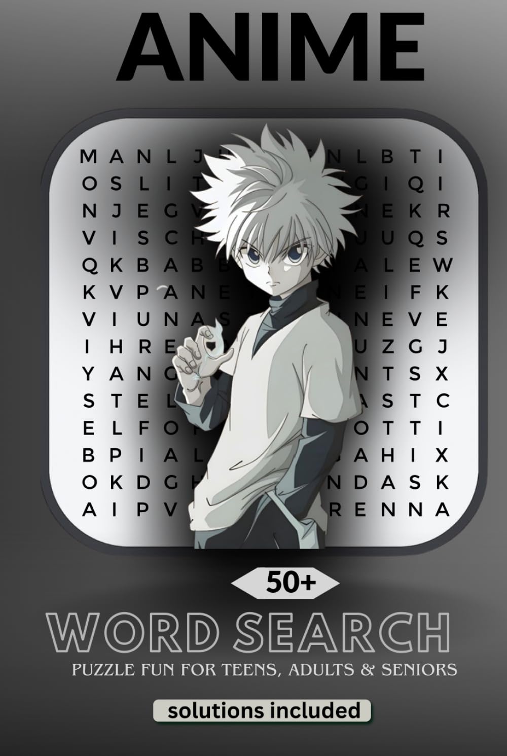 Anime Word Search Book for Adults: 50+ Puzzles for Teens and Adults Featuring Popular Series, Characters, and Manga Tropes