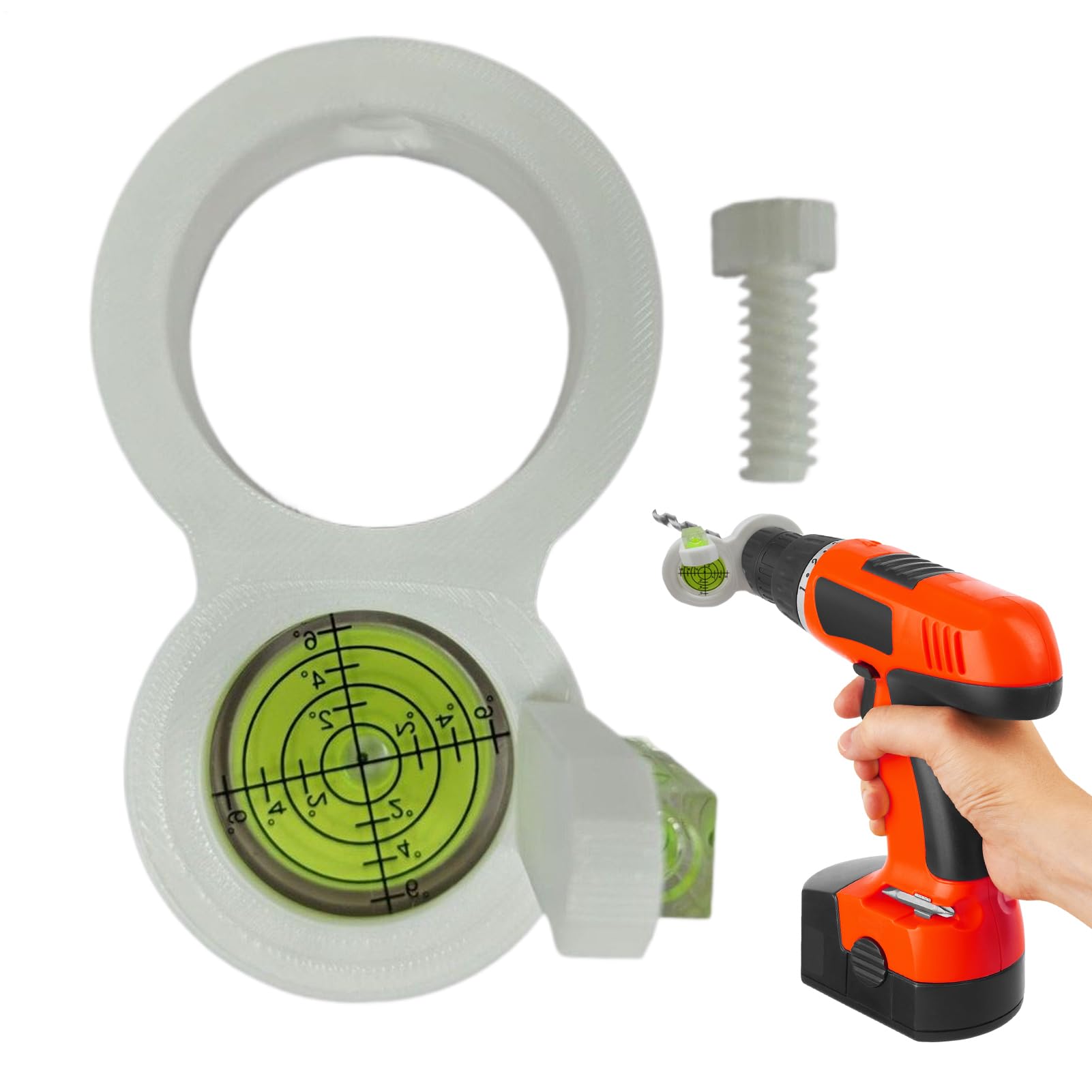 Eventerde Spirit level for drilling, electric drill assistant leveller, precision guide for drill hole drilling, for wall decoration, picture frames, house repair, house improvement, construction