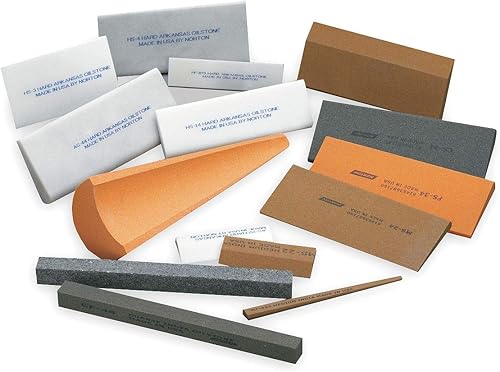 Miniatura 1 de Norton Forma cuadrada 6 x 1/2 "Tamaño 320 Micron Grit Grit Grit Grado India Sharpening Stone