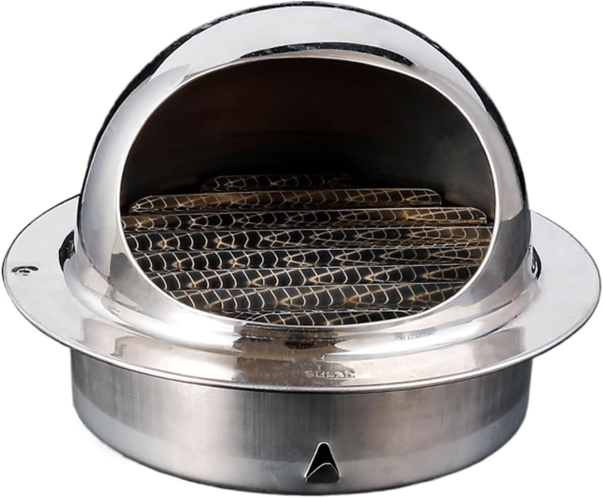 Stainless Steel Vents,Round Wall Air Ventilation Outlet Hood,Air Soffit Vents for Kitchen,