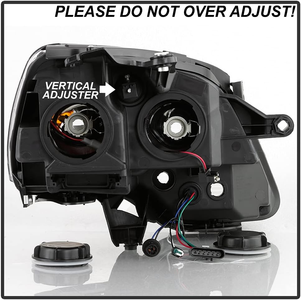 ACANII - For [Halogen Model Only] 2007-2012 GMC Acadia Chrome Housing Projector Headlights Headlamps Assembly Left+Right