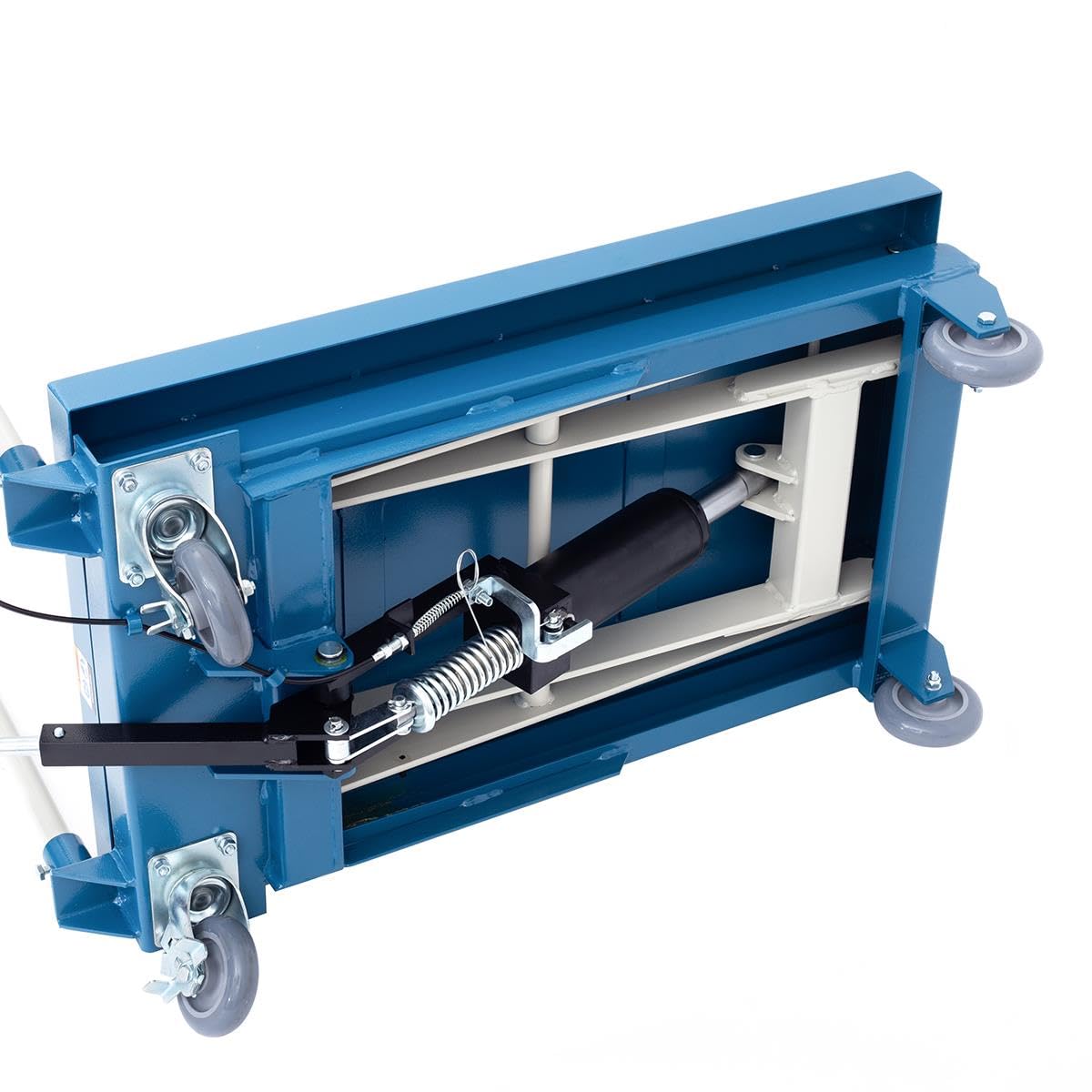 Hubtischwagen hydraulisch – Scherenhubtisch mit Rollen, höhenverstellbar, Tragkraft bis 300 kg, 520 x 820 mm Hubbereich, mobiler Werkstatt-Hubwagen aus Stahl, Plattformwagen