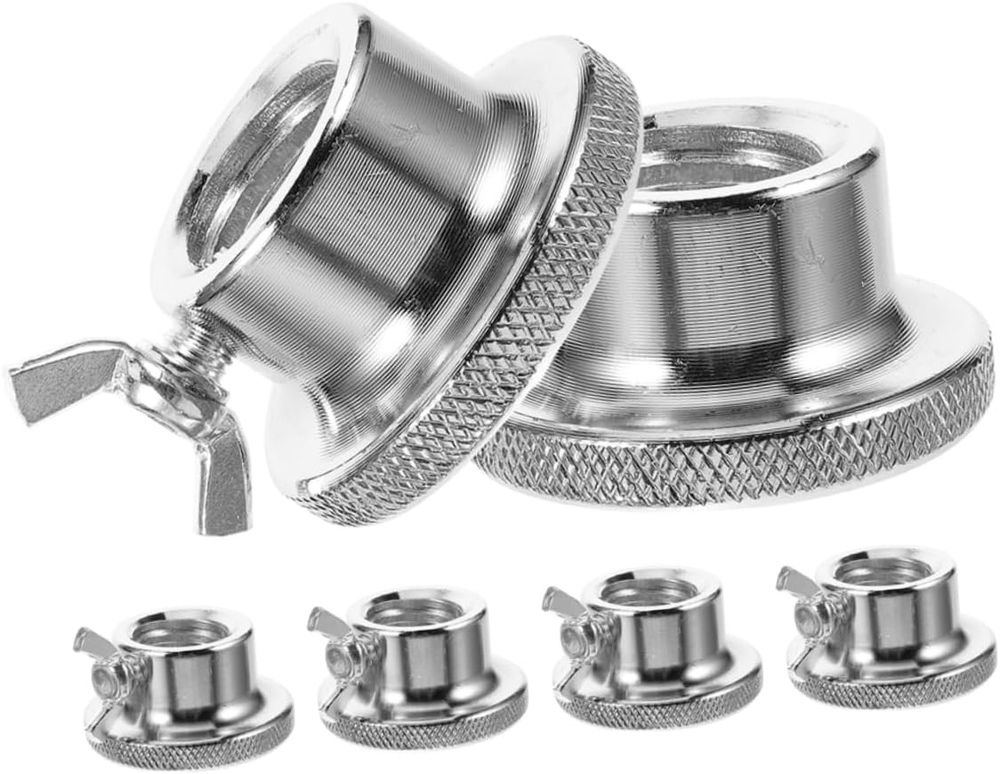 GANAZONO 6pcs - Dumbbell Barbell Locking Nuts Self-Locking Security Collars for Weight Bars Easy Install Barbell Pole Nut for Home Gym Use