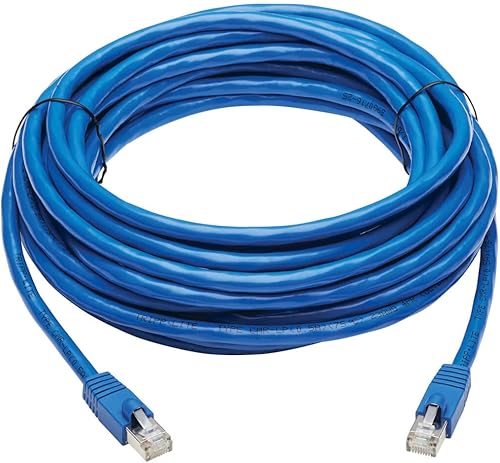 Miniatura 2 de Tripp Lite Cable Ethernet Cat6a 10G, PoE, CMR-LP, cable de conexión de red Snagless F/UTP (RJ45 M/M), azul, 30 pies (N261P-030-BL)