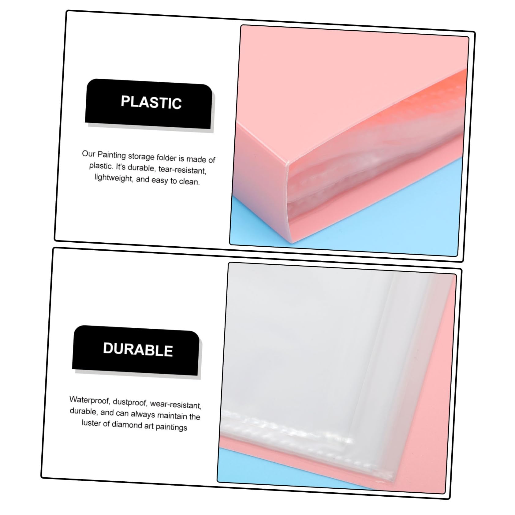 Classeur de Rangement de Papier A3 Grand Format pour Photos, Lot de 2
