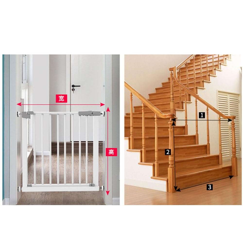 Cancello retrattile per animali domestici, regolabile 76-82 cm con estensione di 14 cm, ideale per scale e porte, barriera di sicurezza interna, facile da installare, design adatto agli animali