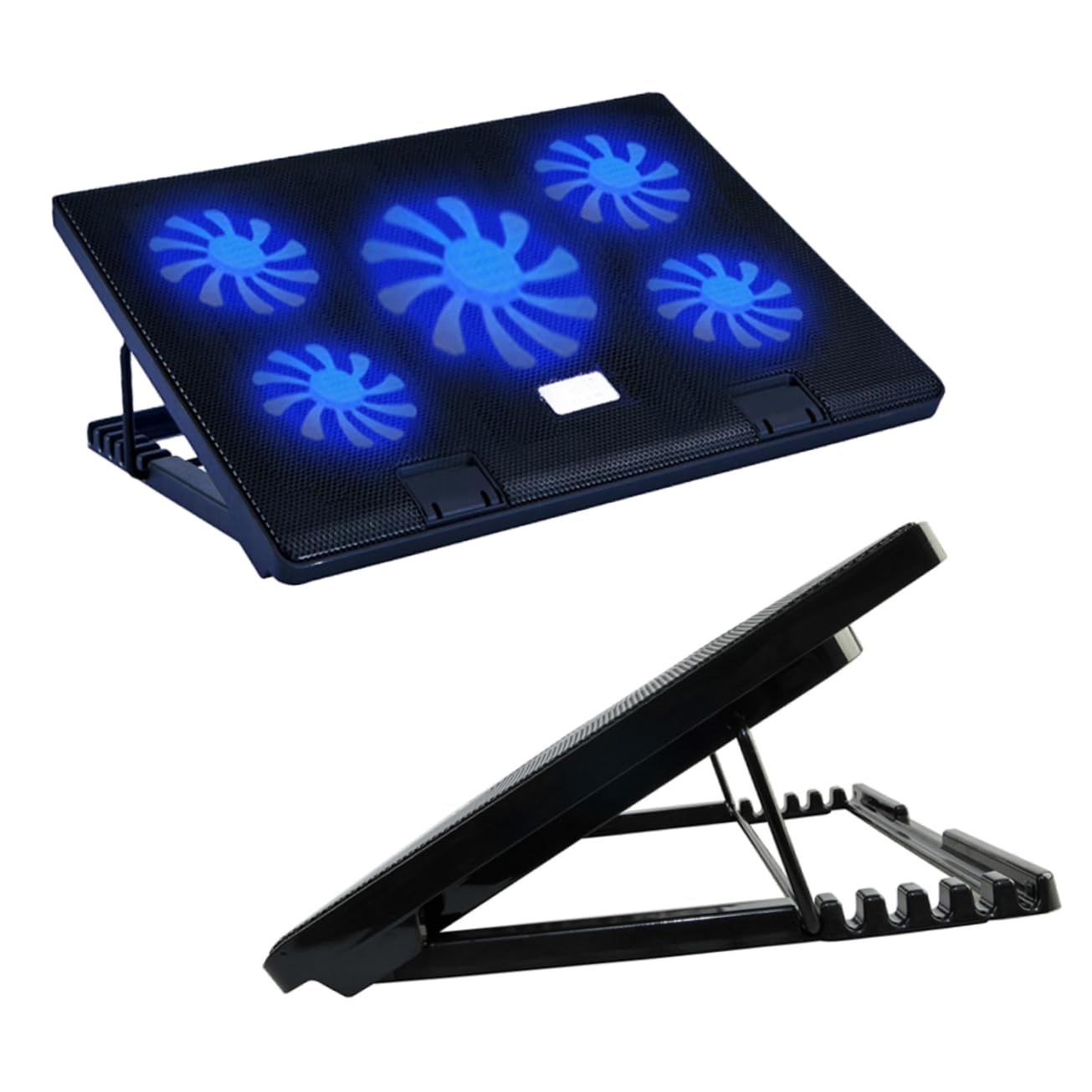 Raffreddatore Laptop Dc5v a 5 Ventole in Plastico e Metallo Nero | Base Ventola Notebook, Supporto di Raffreddamento per Laptop, Vacanze Estive