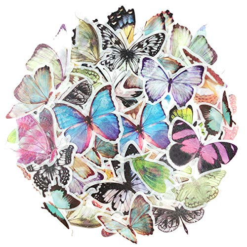allydrew Decorative Scrapbooking Washi Stickers, DIY Crafts for Stationery, Diary, Card Making (60 pcs), Butterflies