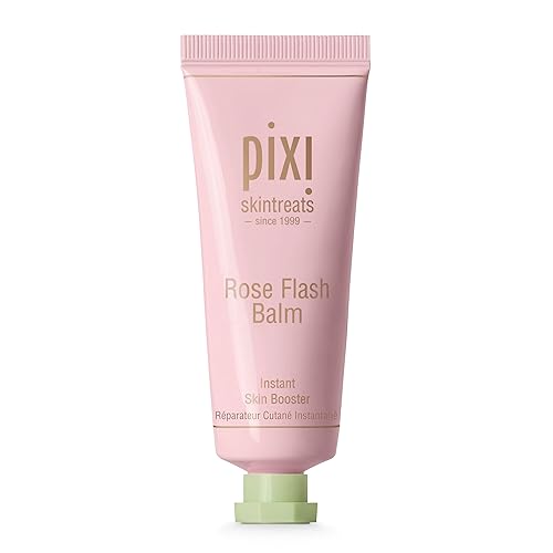 Pixi Beauty Rose Flash Balm 1.5 fl oz | Hidratante, máscara e imprimación de maquillaje 3 en 1 | Fórmula sin aceite y rica en antioxidantes | 1.52