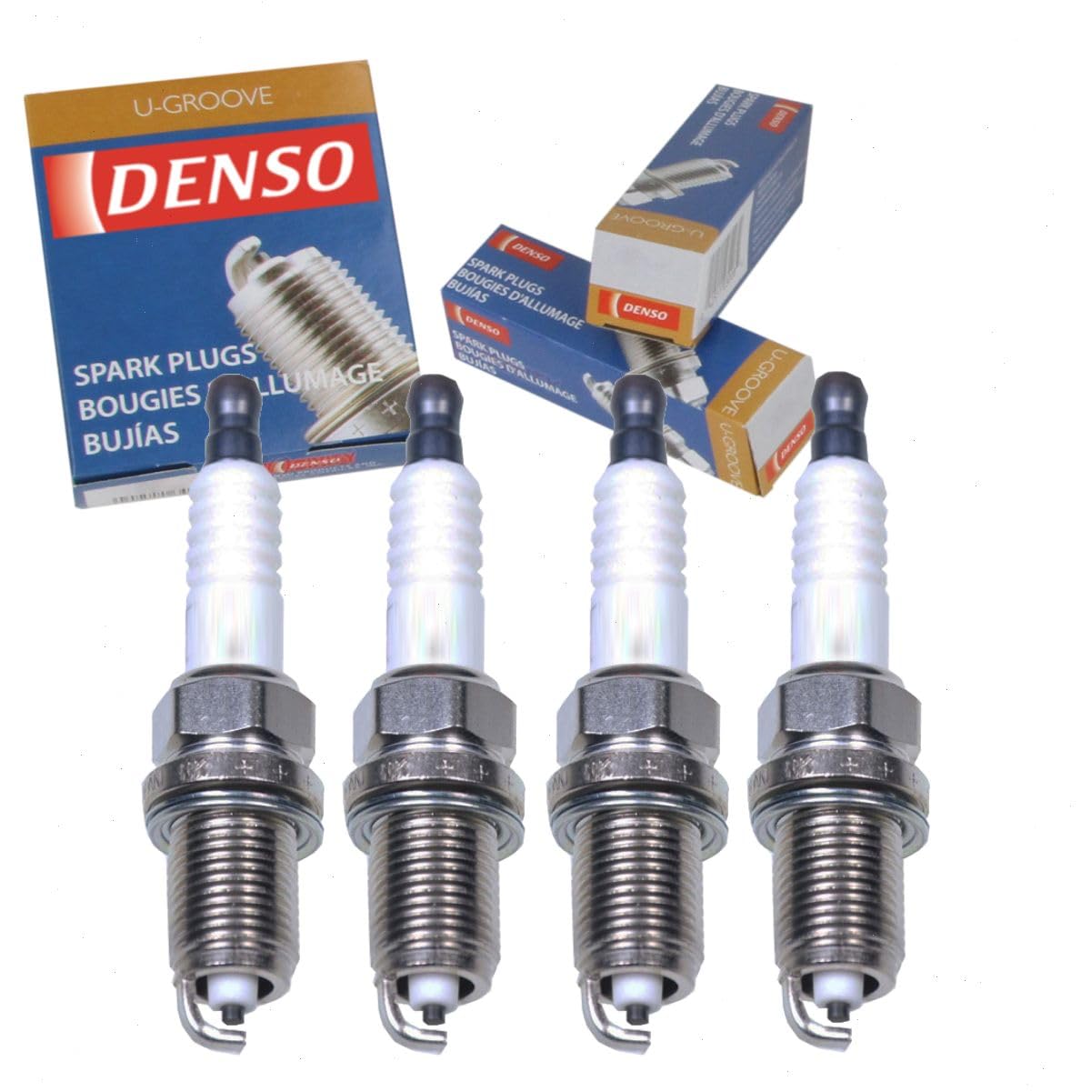 4 Pc DENSO Standard U-Groove Spark Plugs