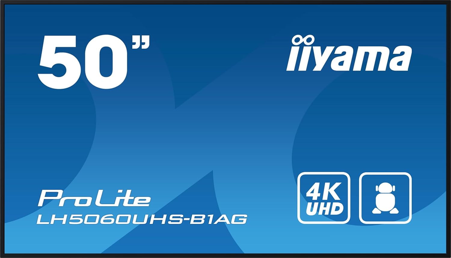 iiyama LH5060UHS-B1AG Signage Display Digital A-board 125.7 cm (49.5″) LED Wi-Fi 500 cd/m² 4K Ultra HD Black Built-in processor Android 11 24/7