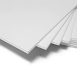 T-SIGN Corrugated Plastic Sheets Coroplast Sign Blank Board, 24 x36 Inches 3/16 Inches Thick for A-Frame Replacement Poster Sheets, 2 Pack White Blanks Sign - coolthings.us