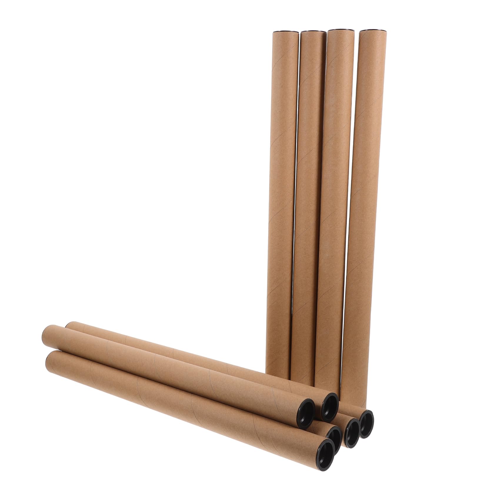 30piezas Tubo De Almacenamiento De Cartón Para Posters y Arte Para Transportar y Proteger Documentos Dibujos y Manualidades Resistente y Ligero