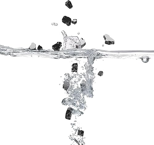 Miniatura 5 de Mr. Fireglass 20 Libras de Cristal de Fuego Negro Reflectante, Rocas de Cristal Templado Reflectante de Alto Brillo de 12 Pulgada para Mesa de