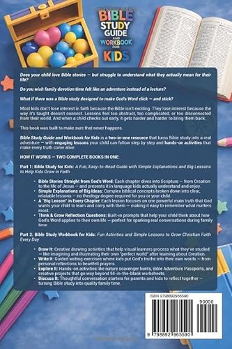 Bible Study Guide and Workbook for Kids: A Simple and Fun Way to Discover God’s Word with Lessons That Stick and Activities They’ll Love