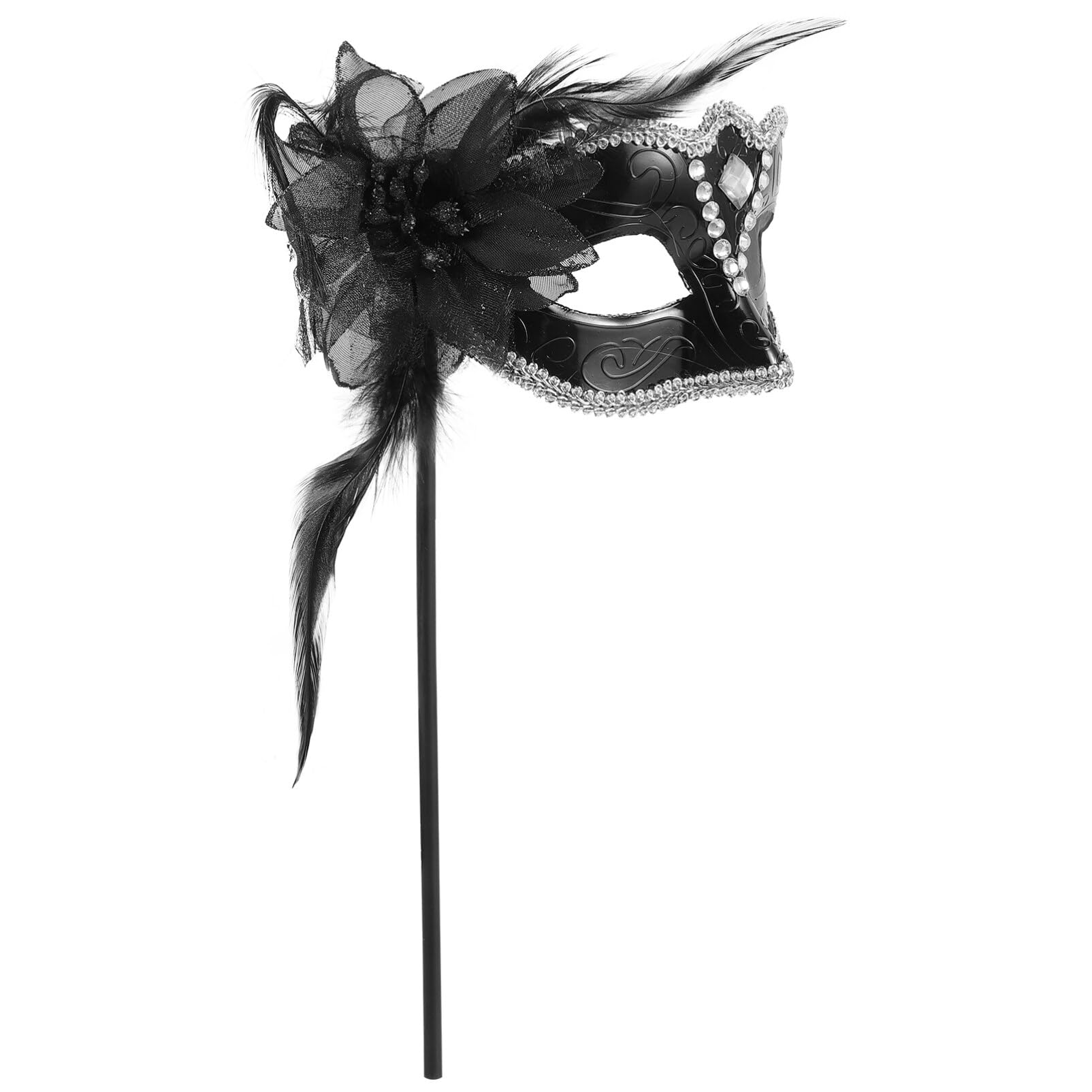Amazon.com: Beavorty Handheld Masquerade Mask for Women Lace