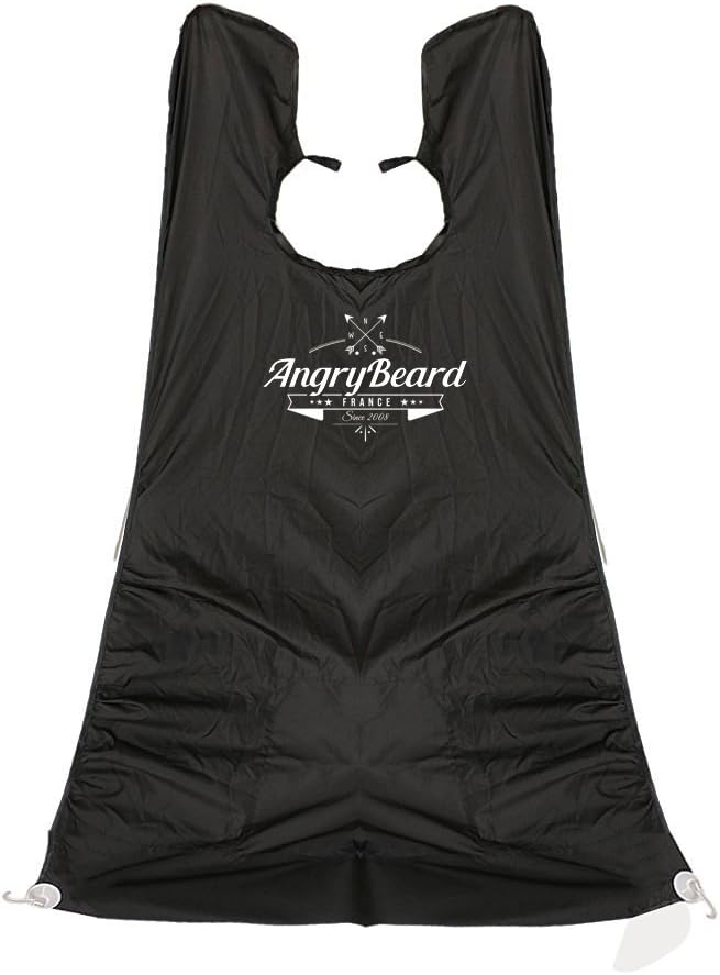 Mens Beard Bib black Beard Apron for men - Shaving Apron Beard Bib for Shaving, Grooming Beard Catcher - Black beard bib