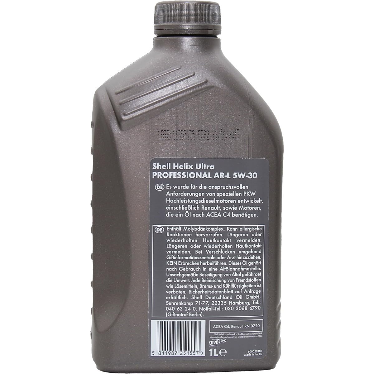 SHELL Aceite de motor 5W-30 Helix Ultra ACEA C4 Professional AR-L 209L Compatible con NISSAN Qashqai II J11, J11, RENAULT Megane 3 Grandtour KZ0/1 Clio 4 Grandtour KH Clio 4 Hatchback BH