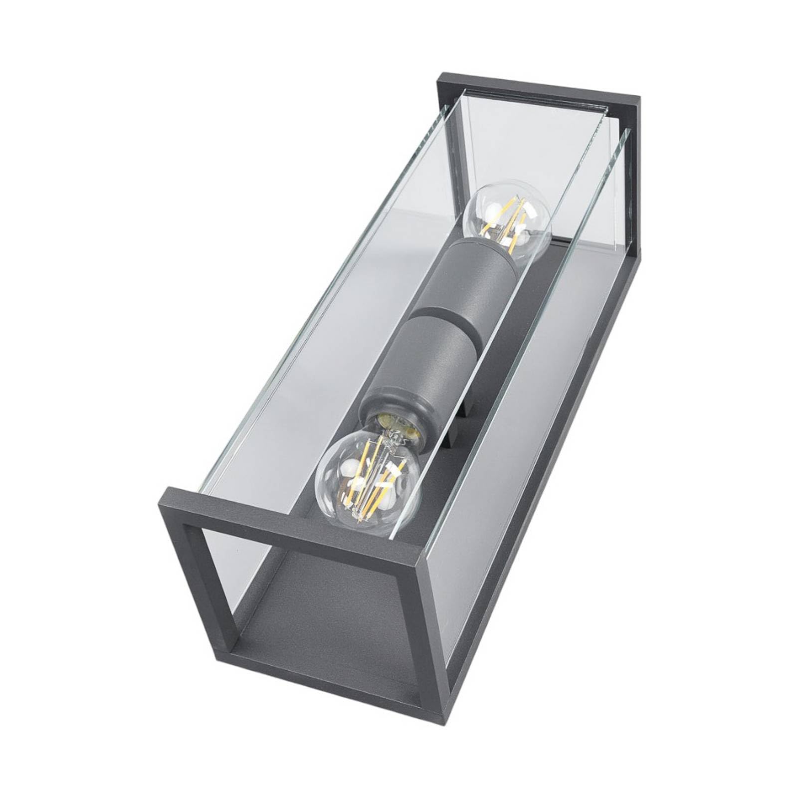Lucande Applique da esterni (Moderno) colore Nero, in Alluminio applique lampada LED outdoor per facciata/parete terrazzo e balcone