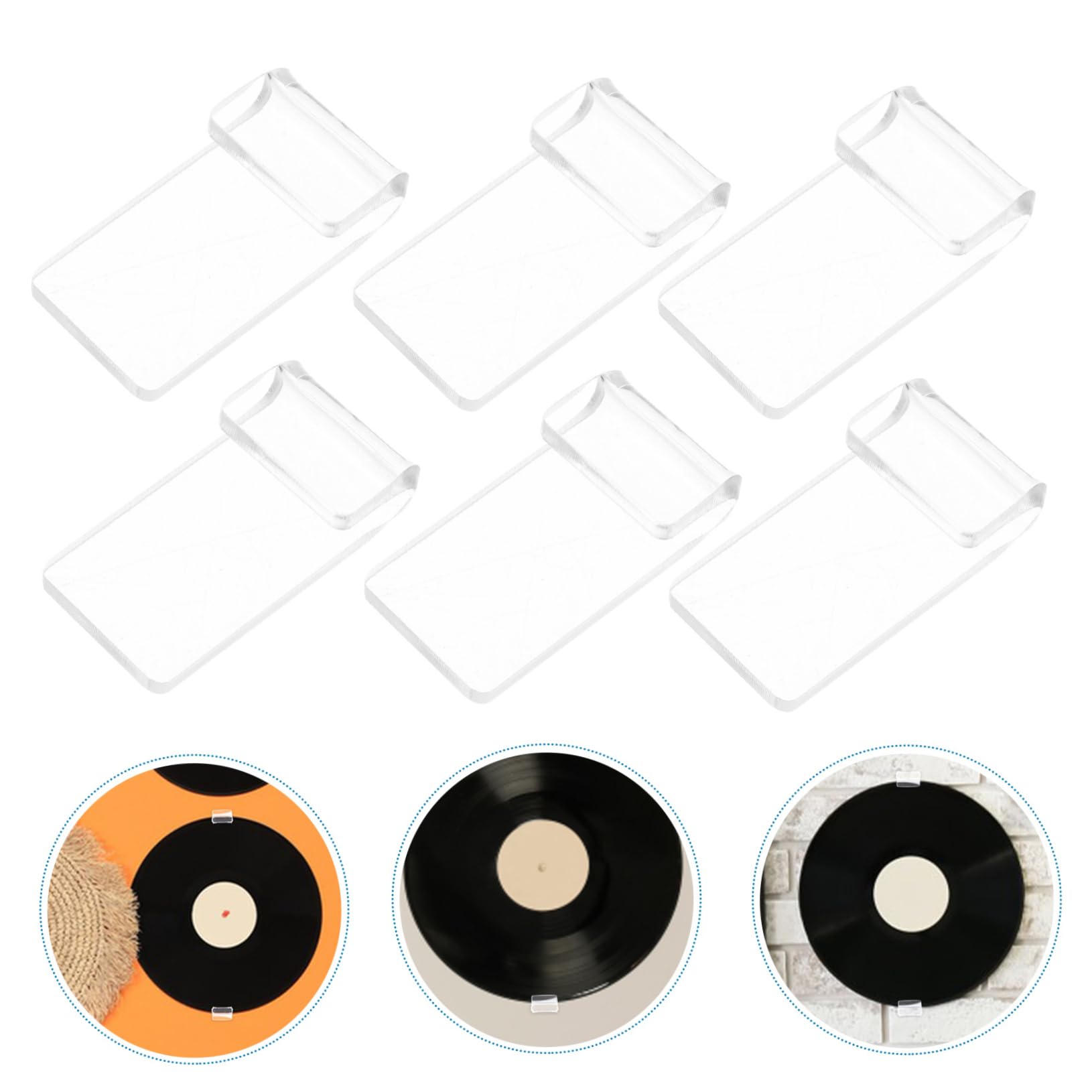 12 mensole da parete per dischi in vinile acrilico, eleganti espositori per album e foto, per decorare la casa, salvaspazio, per amanti della musica e collezionisti
