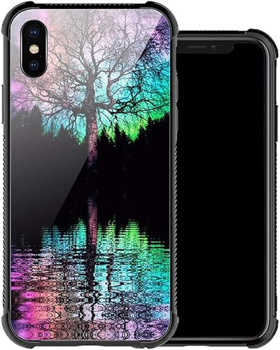 Funda compatible con iPhone XR, colorido árbol de la vida XR para mujeres y niñas, a prueba de golpes, antideslizante, protección contra caídas con