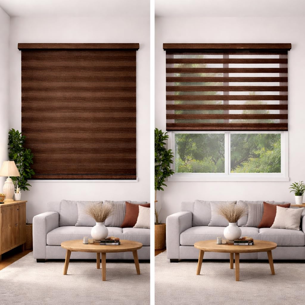 Zebra Blinds for Windows, Dual Layer Roller Shades for Day and Night Privacy, Light Filtering Sheer Blinds for Home and Office, Modern Window Treatments (Multiple Colors & Sizes)-image-21