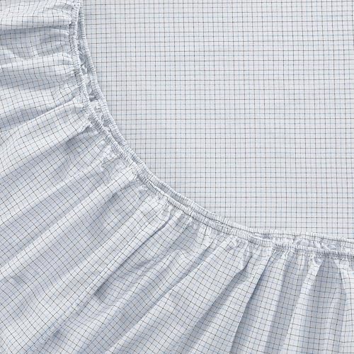 Image of Tommy Hilfiger - Sheet Set, Cotton Percale Bedding with Matching Pillowcases, Crisp & Cool, Premium Quality Home Essentials (New England Plaid Blue, Full)
