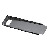 Original Kaiser La Forme Plus Tarteform rechteckig mit Hebeboden 35x13cm, Quicheform beschichtet, herausdrückbarer Emailleboden, schnittfest, servierfertig, Schwarz Single