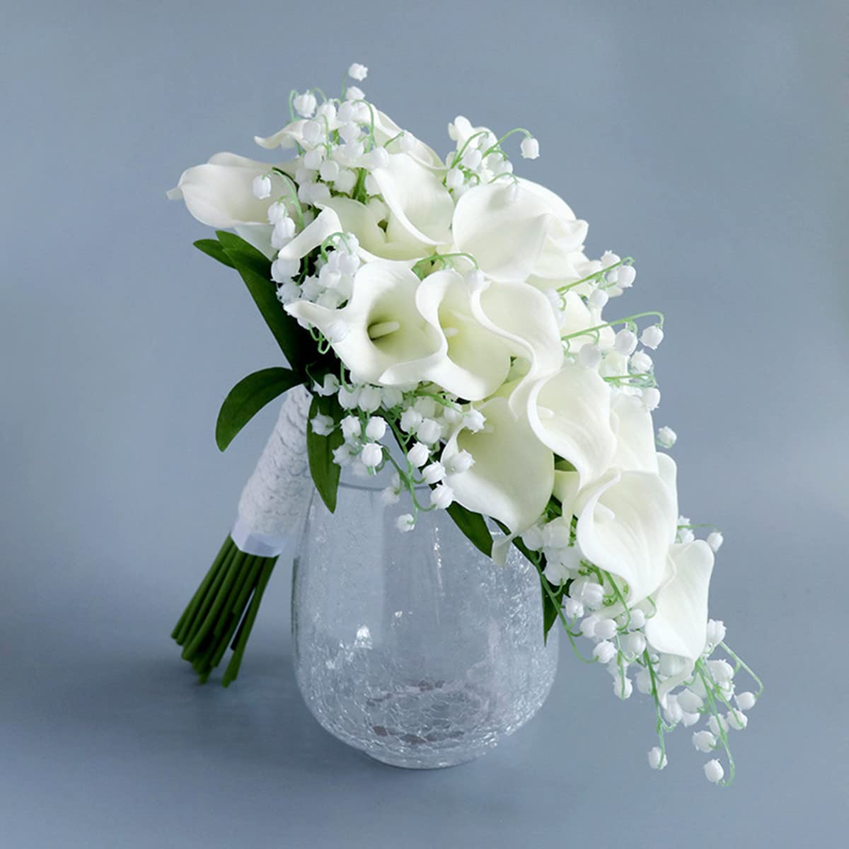 Hochzeit Bouquet für Braut, Wasser Tropfen Wasserfall, künstliche Blumen Dekoration für Zeremonie, Jahrestag, Braut Dusche und Party