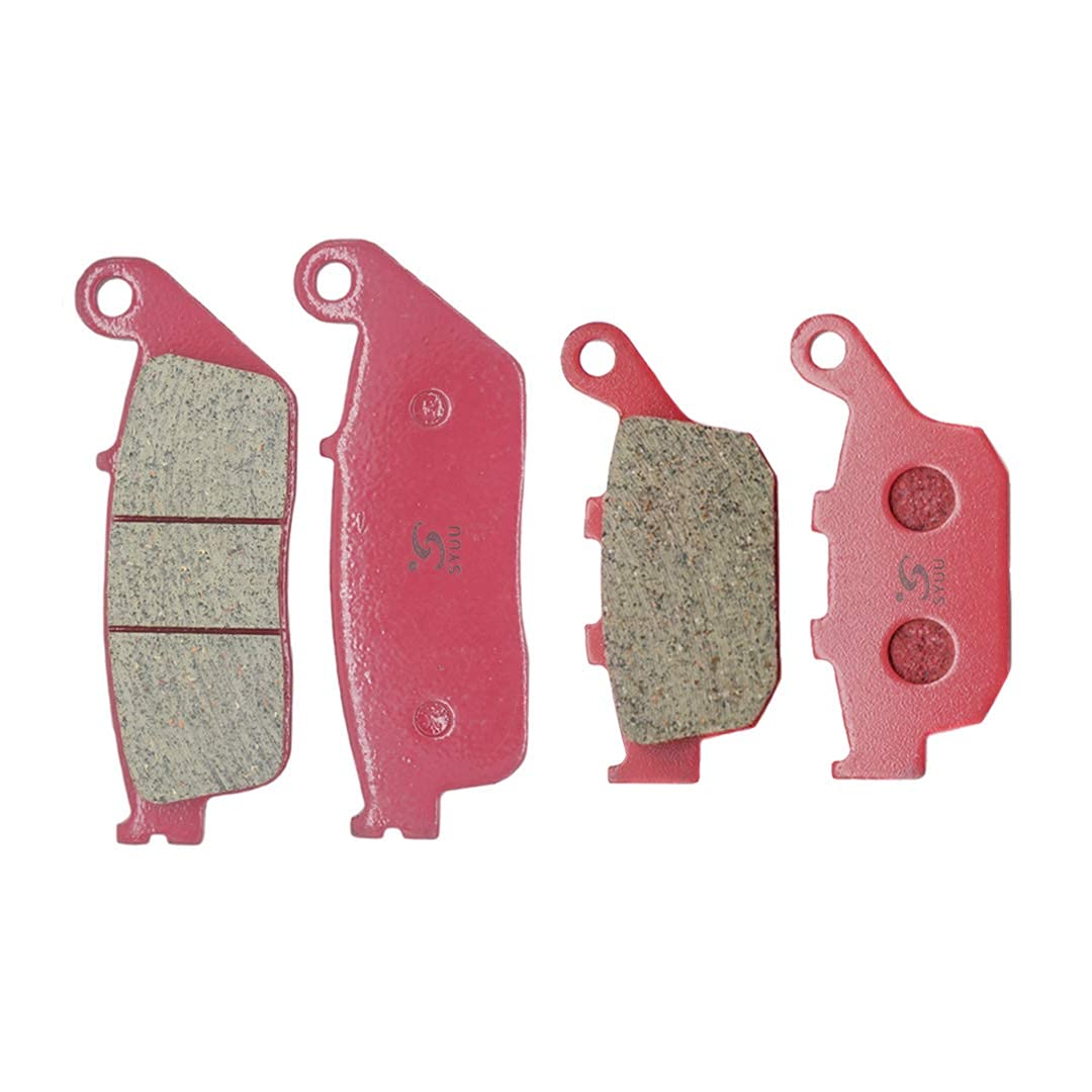 S SYUU Pastillas de freno de cerámica traseras delanteras de motocicleta Compatible con Honda CB 500 2013 NC750 NC 750 S X D 2014 2015 2016 2017 2018 CMX 500 FA196F FA496R