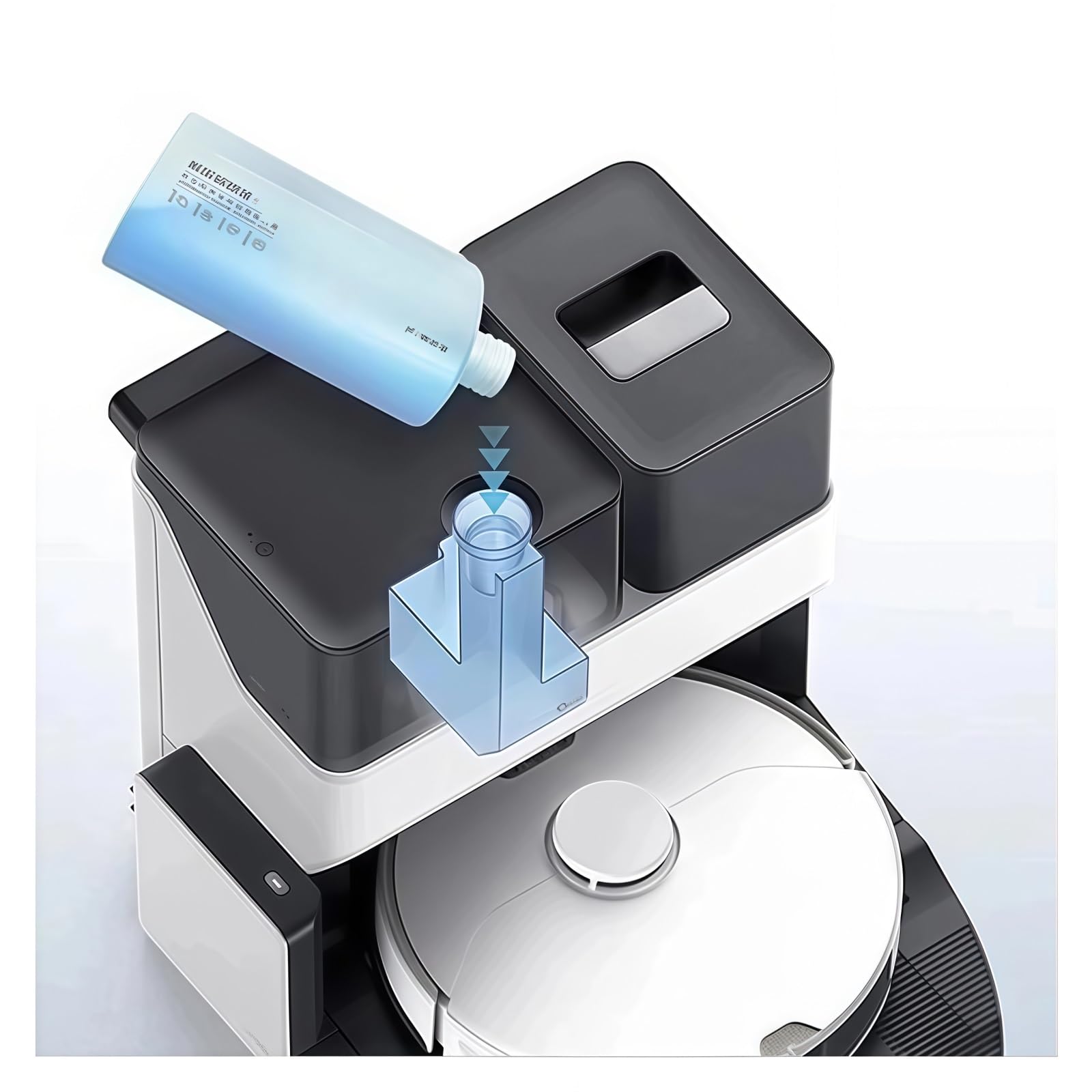 1L Bodenreinigungslösung mit großem Fassungsvermögen. Kompatibel mit Roborock. S7 Maxv Ultra S7 Pro. Schnellreinigungsflüssigkeit for Roboterstaubsauger(2pcs)