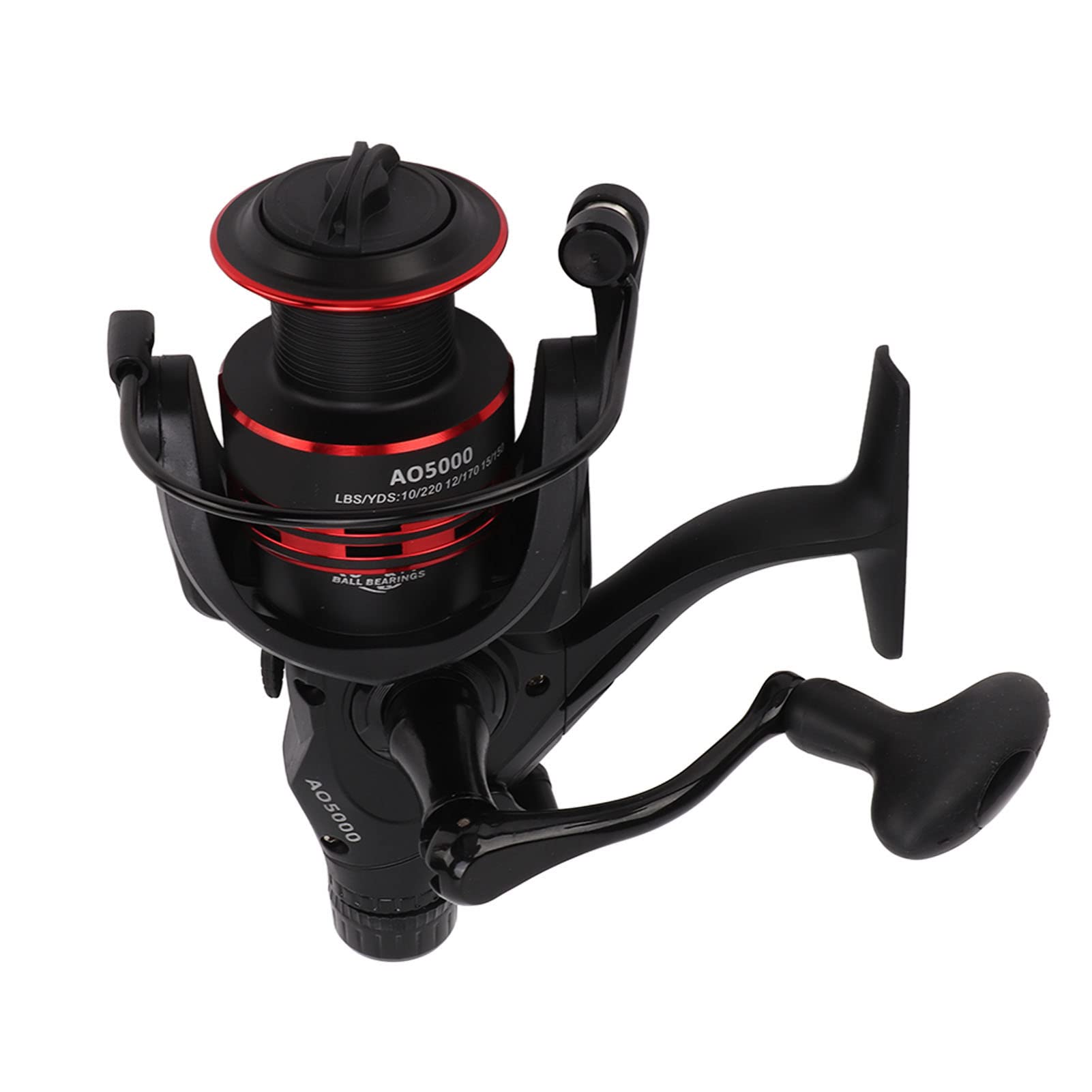 Copa de Alambre de Metal de Carrete Giratorios Camba de Pesca de Arrastre Dual 9 + 1BB 4.7: 1 Relación de Velocidad para Pesca de Carpa, Aleación de Aluminio Resistente + Nylon