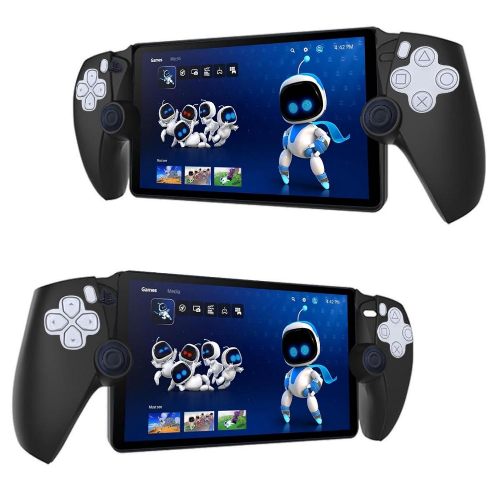 MEMELOKA Funda para Sony Playstation Portal, Antiarañazos y Anti-Choques TPU Suave Carcasa para Sony Playstation Portal - Negro