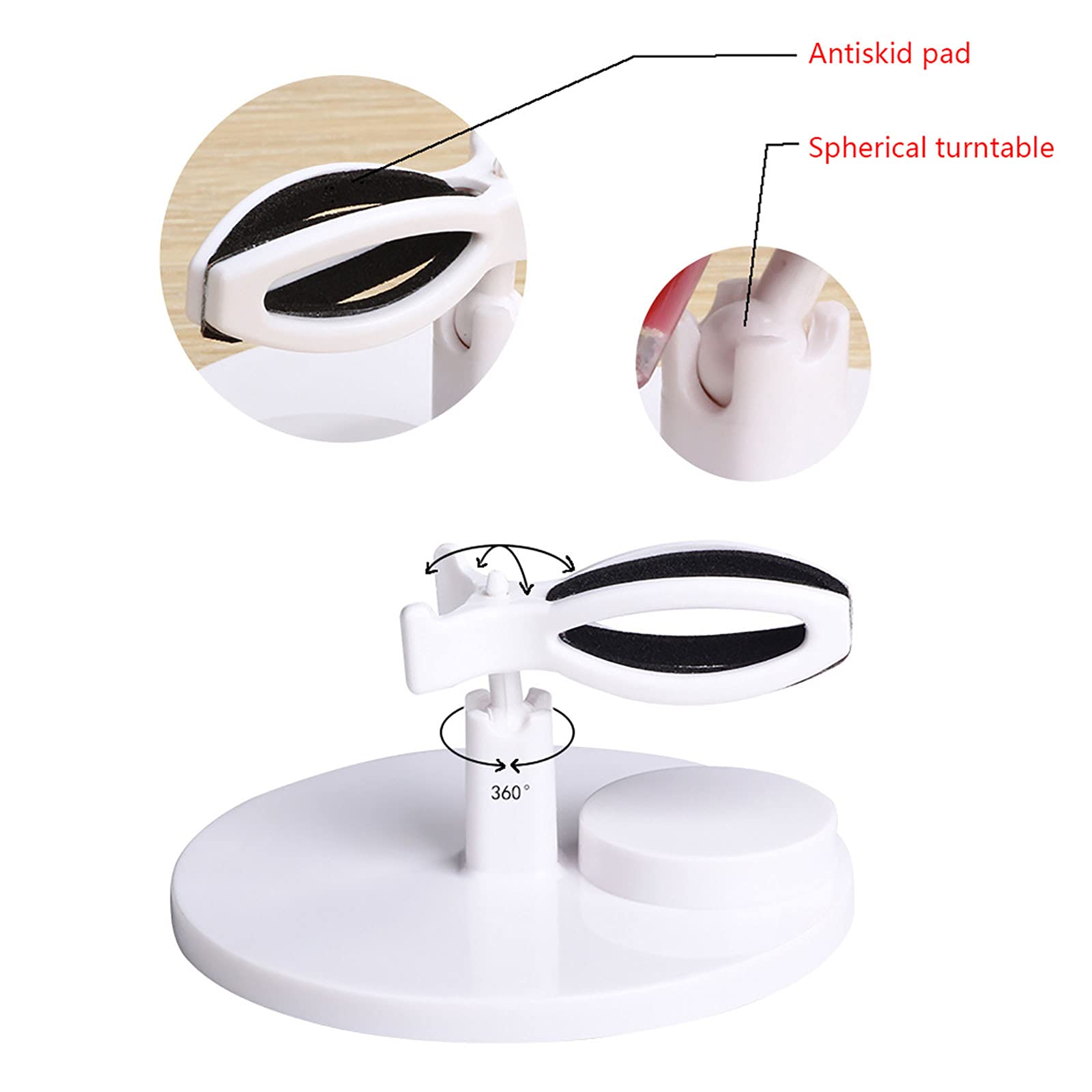 Support Tournant En Silicone Pour Vernis à Ongles - 15,5 X 6 Cm - Rotation 360° - Neuf