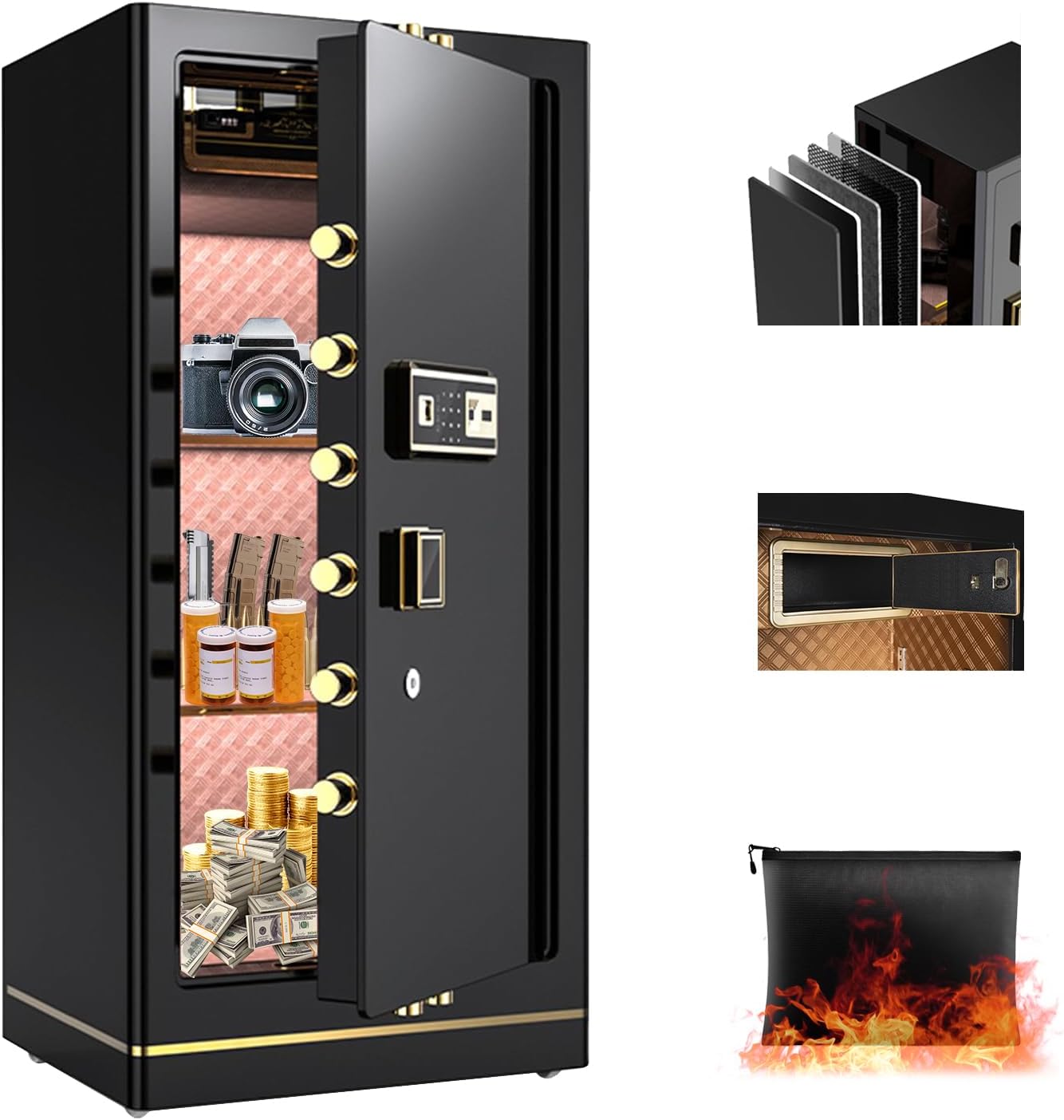 8.1 Sentinel Fingerprint Safe, fireproof waterproof cabinet