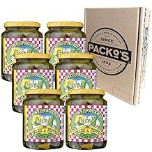 Tony Packos Sweet Hot Pickles & Peppers Gift Pack; 24 Ounce Jars Pack of 6