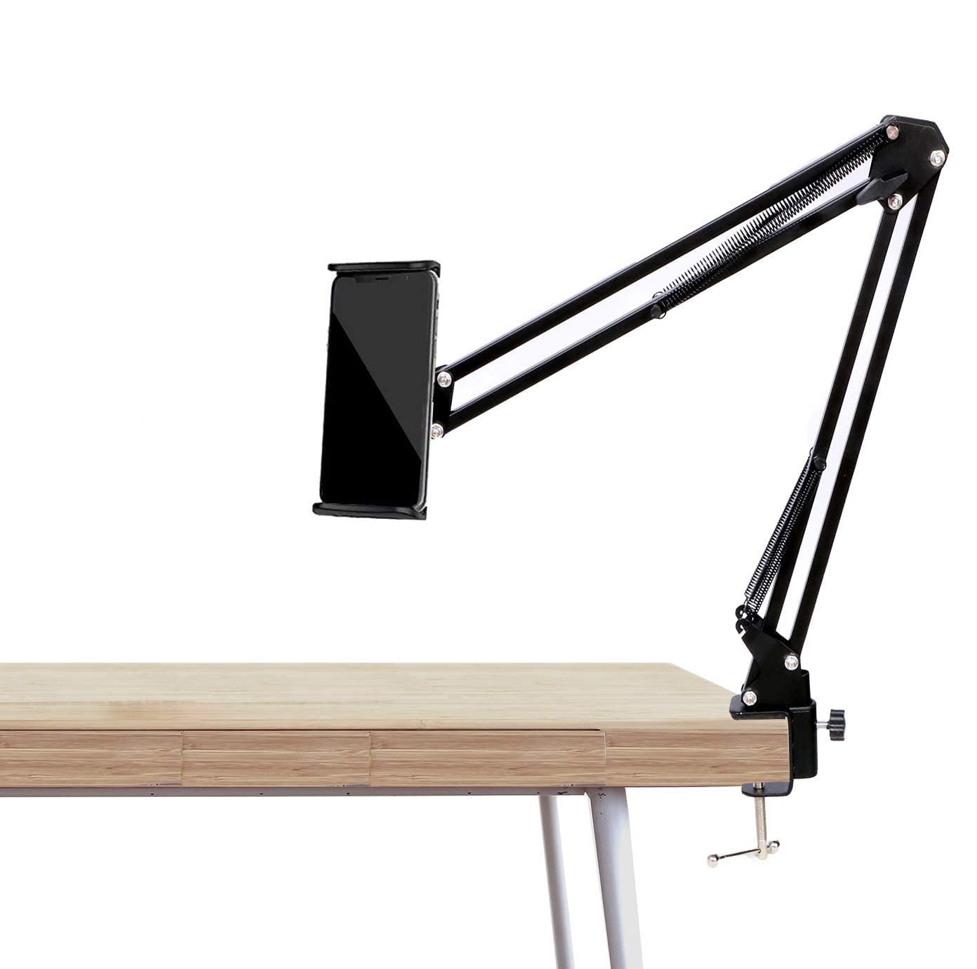 CELLMASTER Aluminium Lazy Hanging Mount Holder for All Mobiles & Tablets, Flexible Long Arm 360° Adjustable Tabletop Stand for Table, Bed (Black) (B0C3TKTVBB) Amazon Price History, Amazon Price Tracker